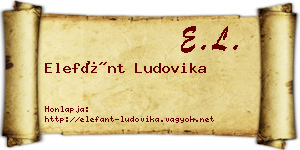 Elefánt Ludovika névjegykártya